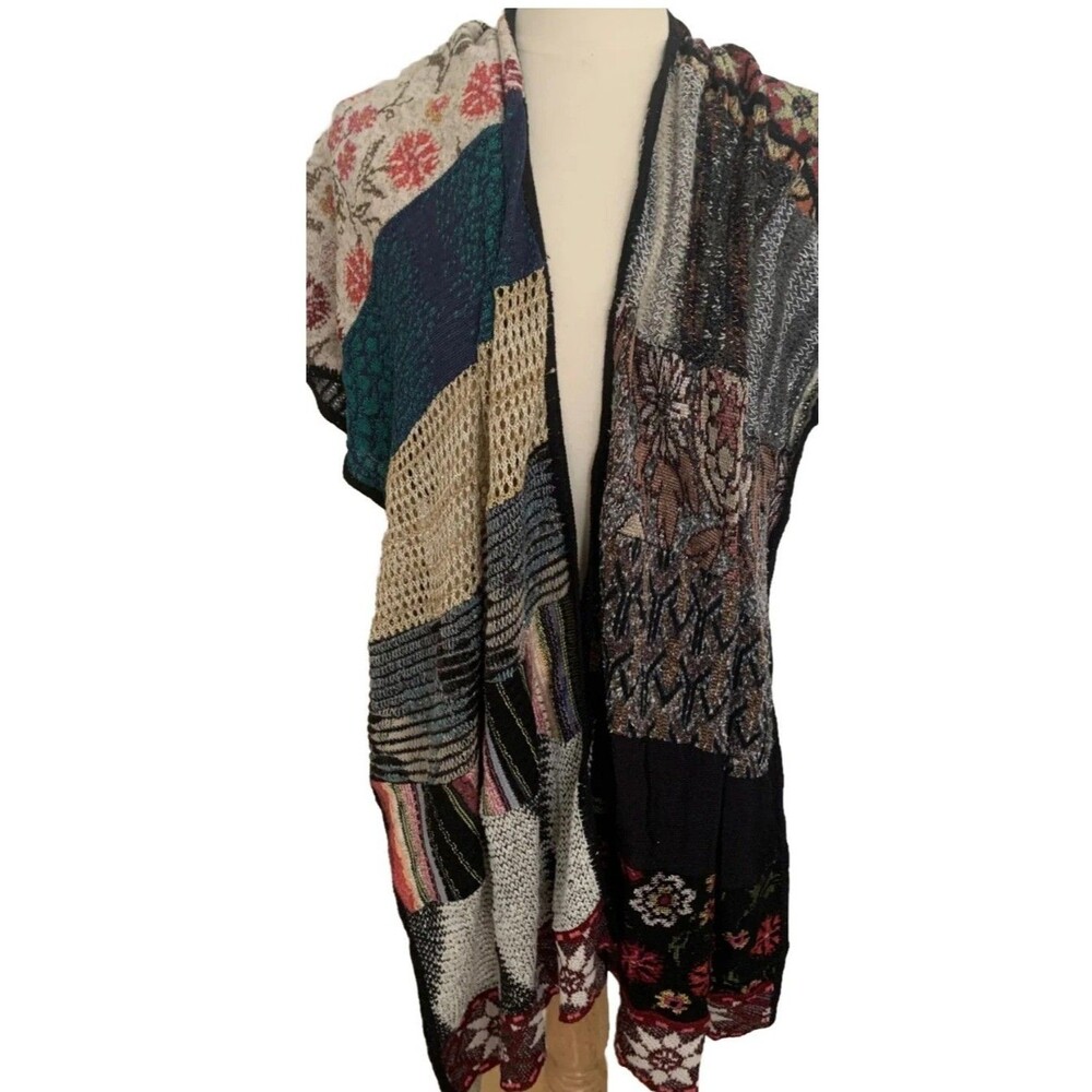 Anthropologie CECILIA PRADO Patchwork Shawl Festival Boho - One Size - RARE